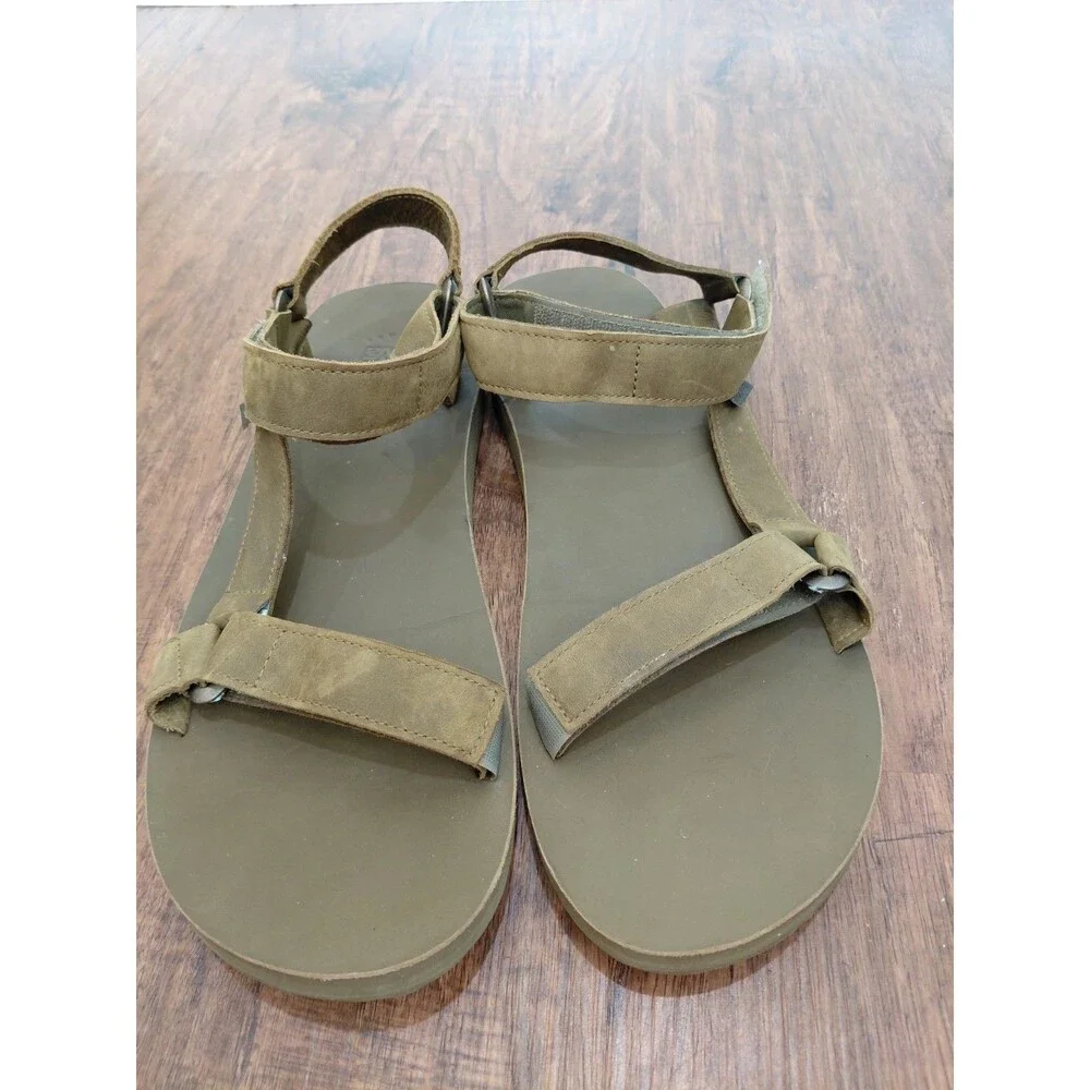 Teva Universal Full Grain Hiking Sandals Men's Olive Green Strap Outdoor 14